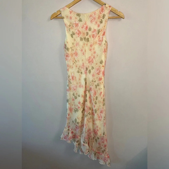 Vintage 90’s/Y2K Asymmetrical Floral Midi Dress - Picture 3 of 6